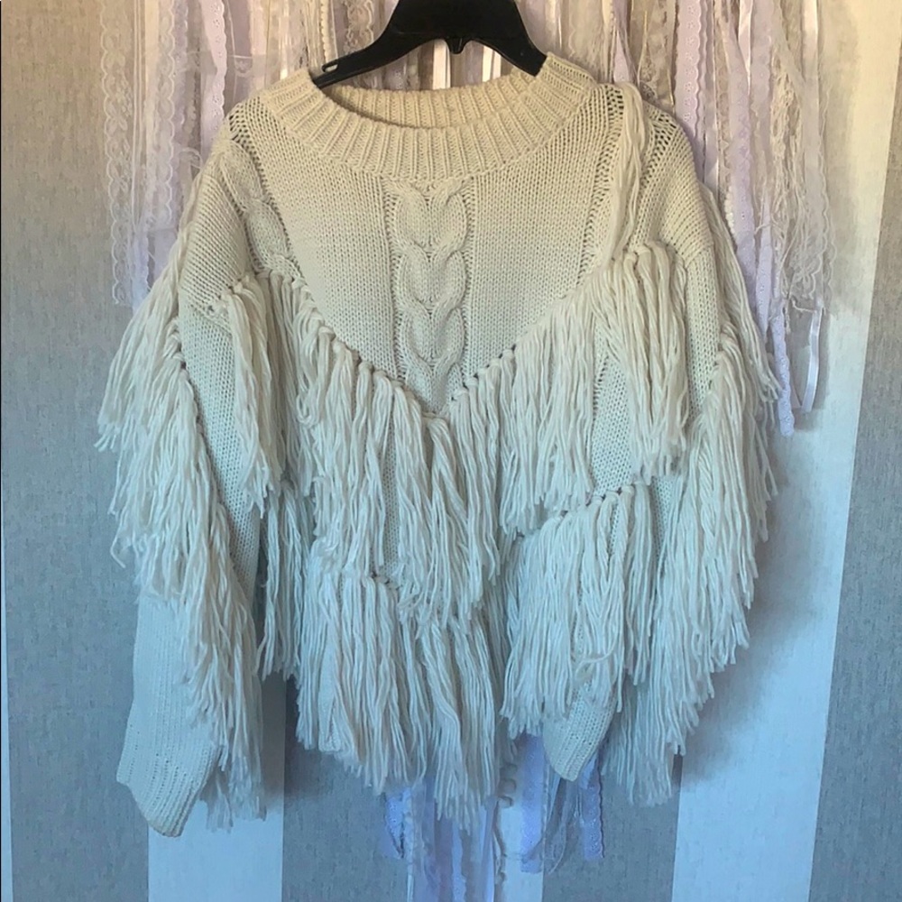 Shaggy knit sweater